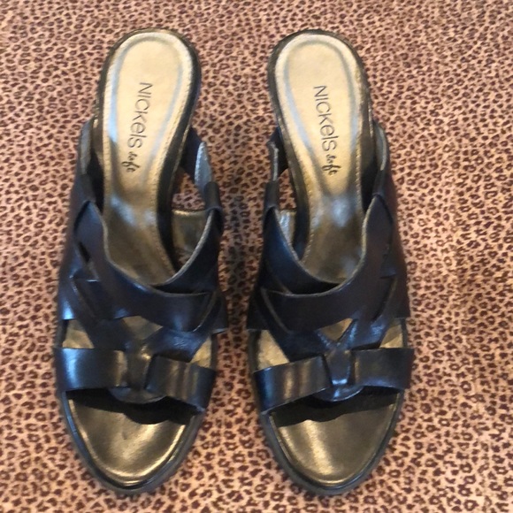 Leather sandal heels by Nickels soft - Picture 2 of 6